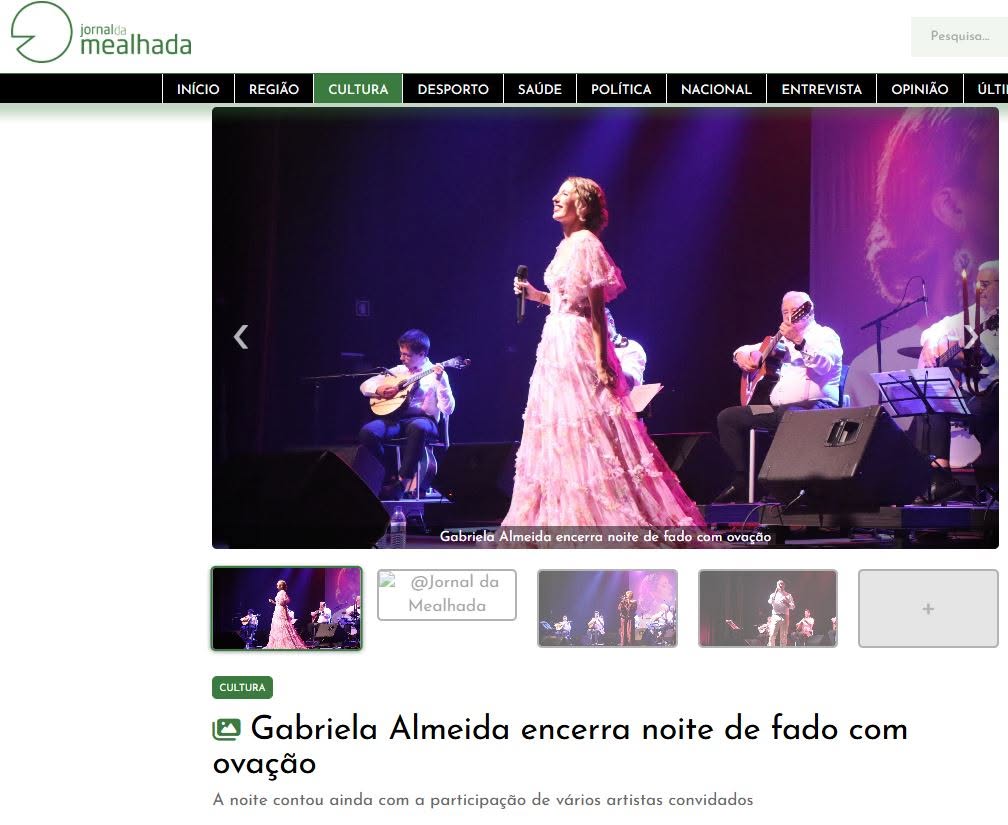 Imagem original da notícia do Jornal da Mealhada sobre Gabriela